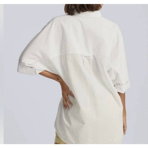 Everlane The Cotton Tourist Shirt Button Down White Oversized Women's Size M - Picture 4 of 12
